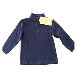 NWT Mayoral Navy Blue Long Sleeve Polo Size 2/2T